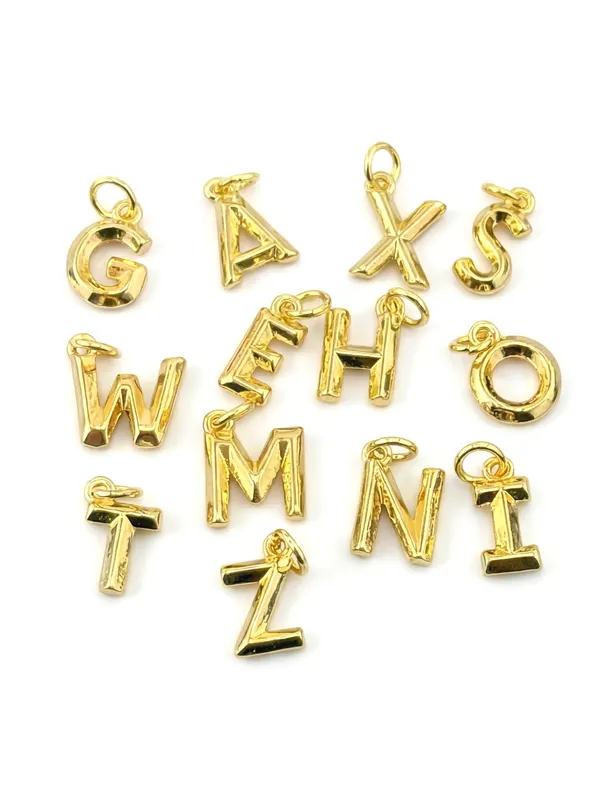 Подвеска буква с гранями A-Z в золоте