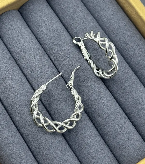 Серьги "Плетенка"