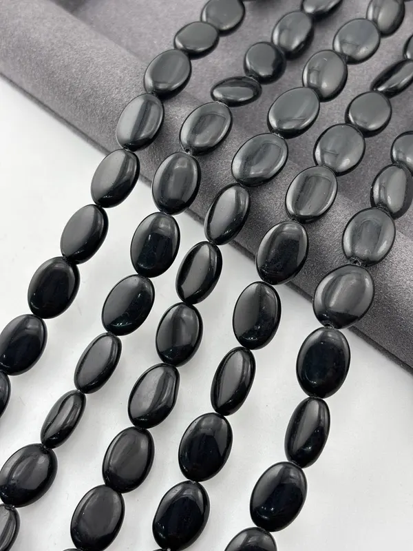Черный агат овал - фото 2