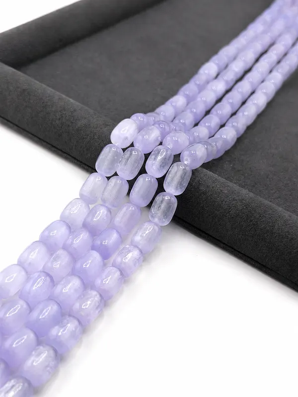 Селенит "Бочонок" светло-лавандовый