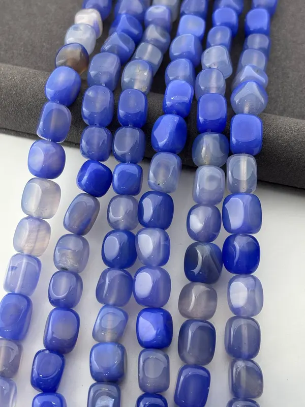 Натуральный агат синий - фото 2