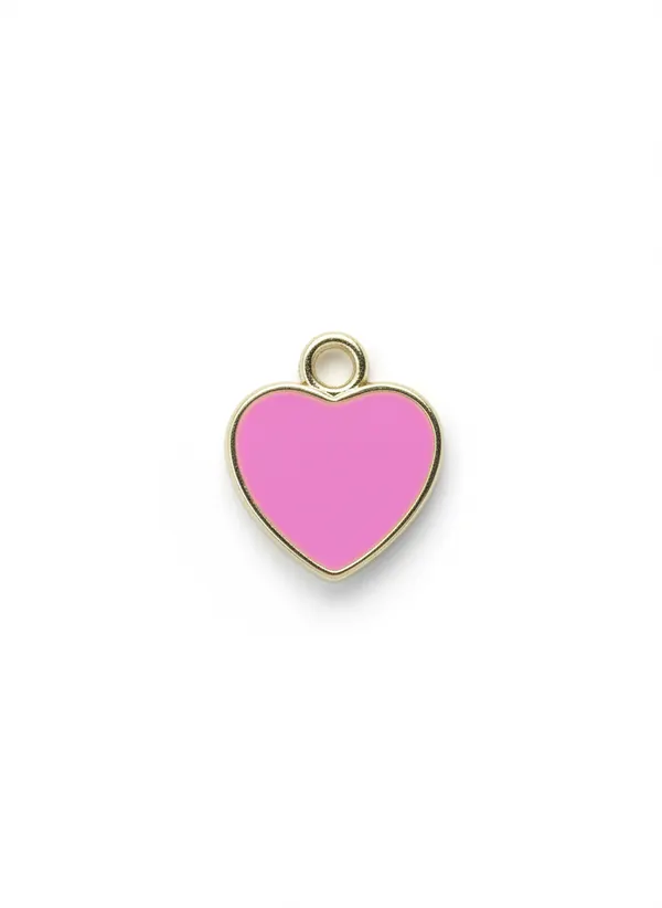 Подвеска розовое сердце gold mini